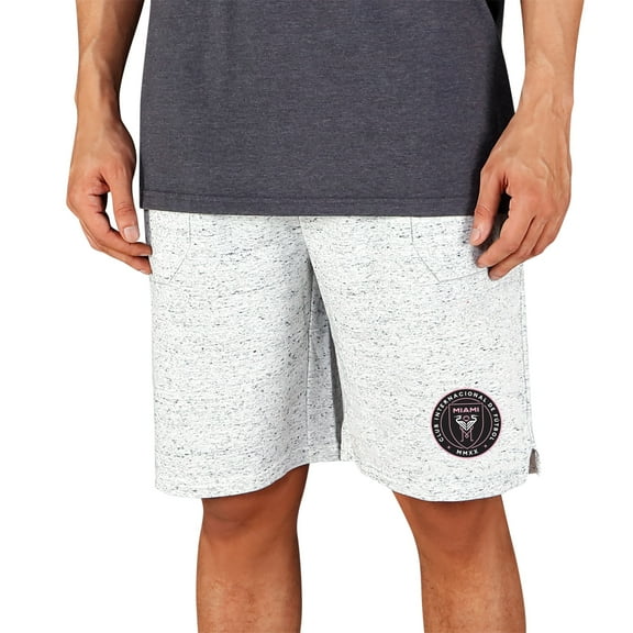 Men's Concepts Sport White/Charcoal Inter Miami CF Throttle Knit Jam Shorts