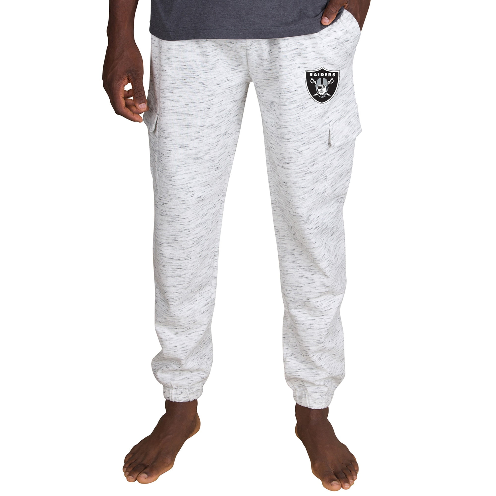 Men's Concepts Sport White/Charcoal Las Vegas Raiders Alley Fleece Cargo  Pants 