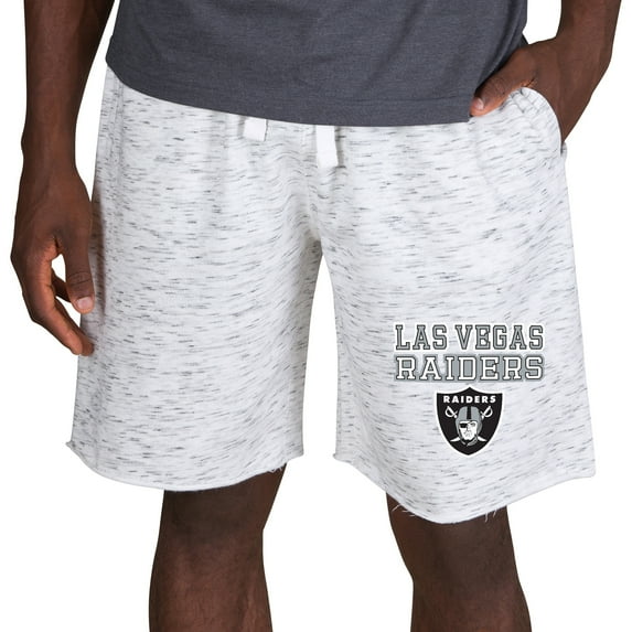 Men's Concepts Sport White/Charcoal Las Vegas Raiders Alley Fleece Shorts