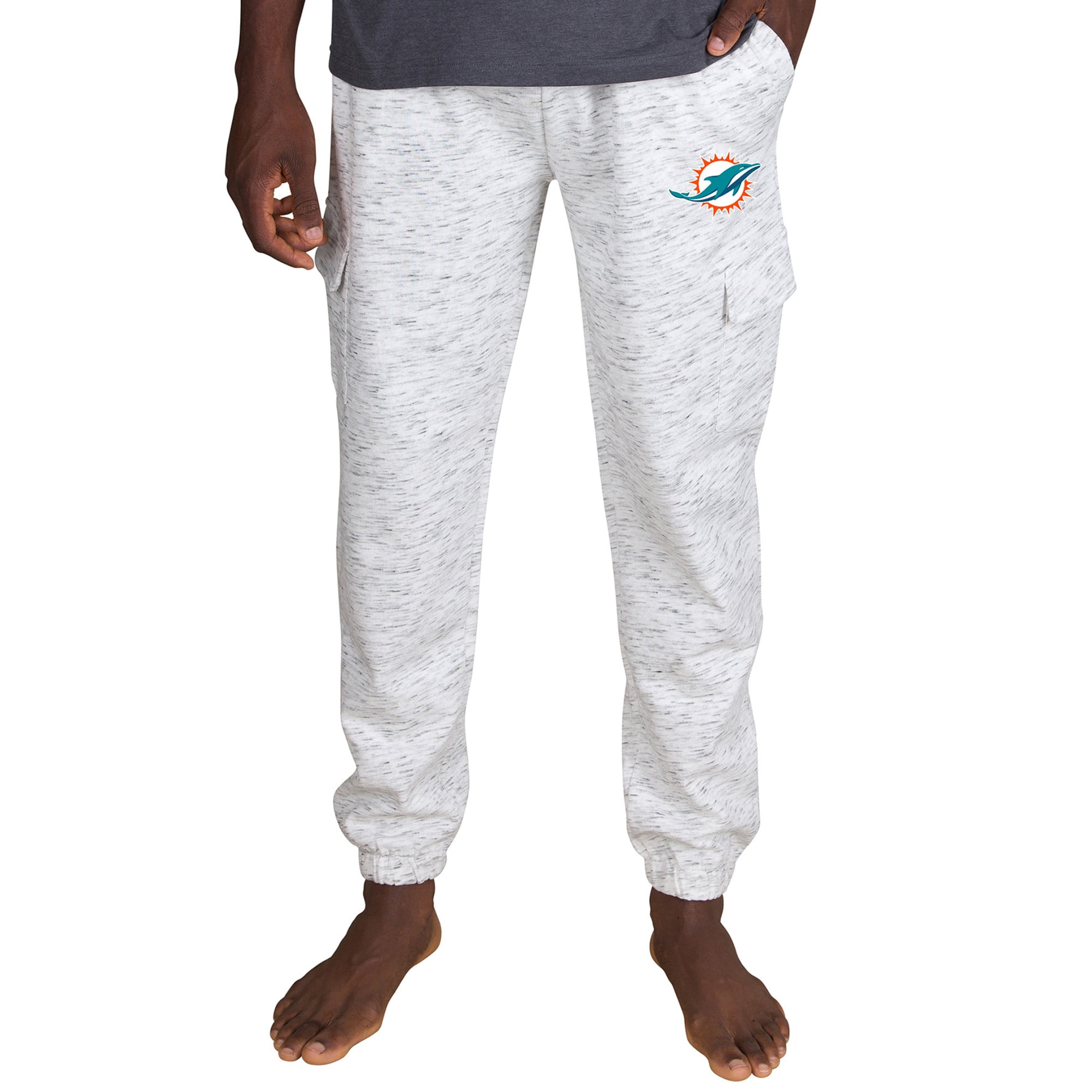 Men's Concepts Sport White/Charcoal Miami Dolphins Alley Fleece