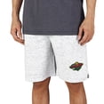 thumbnail image 1 of Men's Concepts Sport White/Charcoal Minnesota Wild Throttle Knit Jam Shorts, 1 of 1
