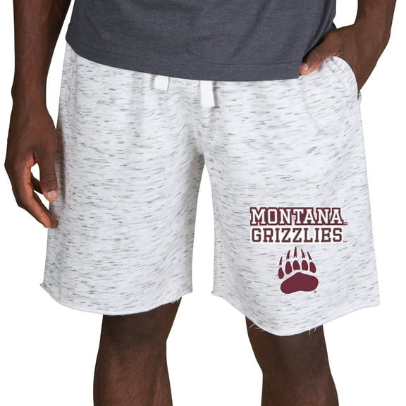 Men's Concepts Sport White/Charcoal Montana Grizzlies Alley Fleece Shorts