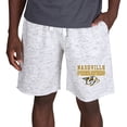 thumbnail image 1 of Men's Concepts Sport White/Charcoal Nashville Predators Alley Fleece Shorts, 1 of 1