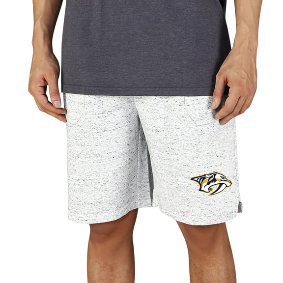 Men's Concepts Sport White/Charcoal Nashville Predators Throttle Knit Jam Shorts