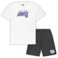 thumbnail image 1 of Men's Concepts Sport White/Charcoal New York Giants Big & Tall Top and Shorts Set, 1 of 3