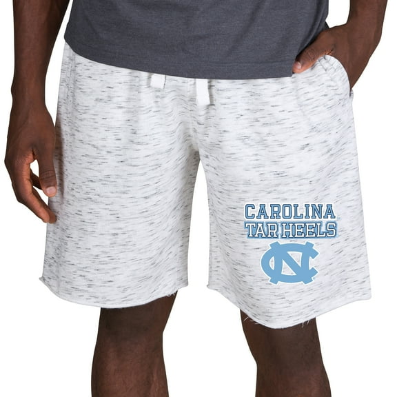 Men's Concepts Sport White/Charcoal North Carolina Tar Heels Alley Fleece Shorts