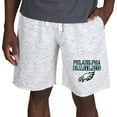 thumbnail image 1 of Men's Concepts Sport White/Charcoal Philadelphia Eagles Alley Fleece Shorts, 1 of 1