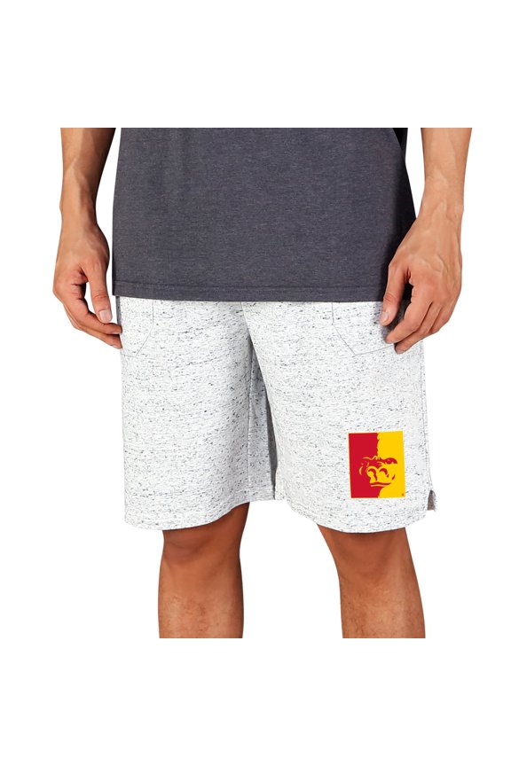 Men's Concepts Sport White/Charcoal Pittsburg State Gorillas Throttle Knit Jam Shorts