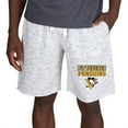 thumbnail image 1 of Men's Concepts Sport White/Charcoal Pittsburgh Penguins Alley Fleece Shorts, 1 of 1