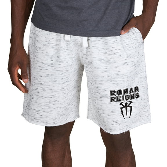 Men's Concepts Sport  White/Charcoal Roman Reigns Alley Fleece Shorts