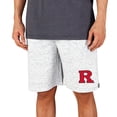 thumbnail image 1 of Men's Concepts Sport White/Charcoal Rutgers Scarlet Knights Throttle Knit Jam Shorts, 1 of 1