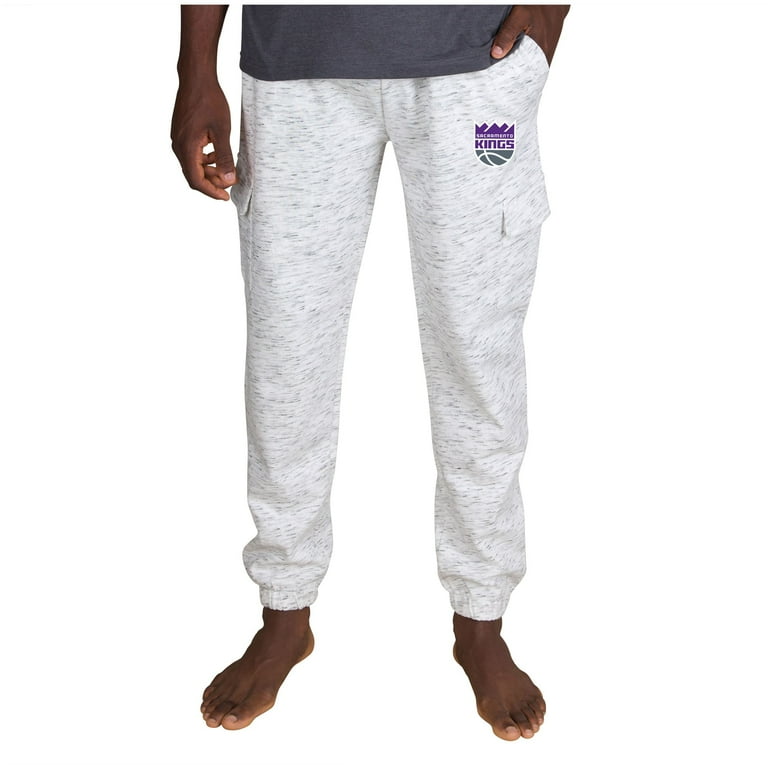 Men s Concepts Sport White Charcoal Sacramento Kings Alley Fleece