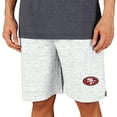 thumbnail image 1 of Men's Concepts Sport White/Charcoal San Francisco 49ers Throttle Knit Jam Shorts, 1 of 1