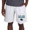 thumbnail image 1 of Men's Concepts Sport White/Charcoal San Jose Sharks Alley Fleece Shorts, 1 of 1
