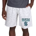 thumbnail image 1 of Men's Concepts Sport White/Charcoal Seattle Kraken Alley Fleece Shorts, 1 of 1