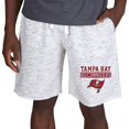 thumbnail image 1 of Men's Concepts Sport White/Charcoal Tampa Bay Buccaneers Alley Fleece Shorts, 1 of 1