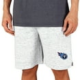 thumbnail image 1 of Men's Concepts Sport White/Charcoal Tennessee Titans Throttle Knit Jam Shorts, 1 of 1
