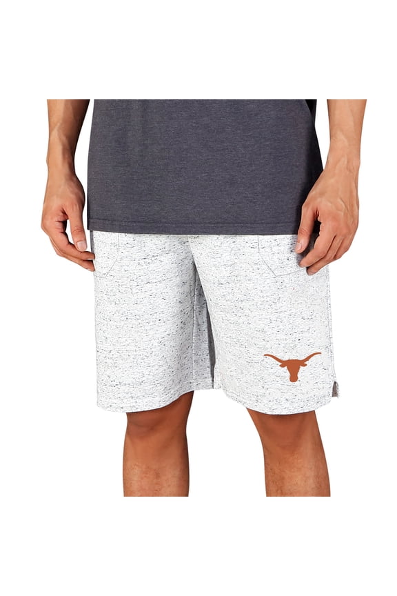 Men's Concepts Sport White/Charcoal Texas Longhorns Throttle Knit Jam Shorts
