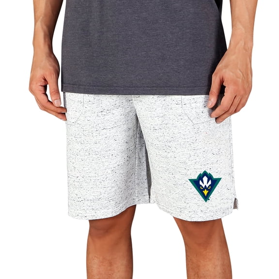 Men's Concepts Sport White/Charcoal UNC Wilmington Seahawks Throttle Knit Jam Shorts