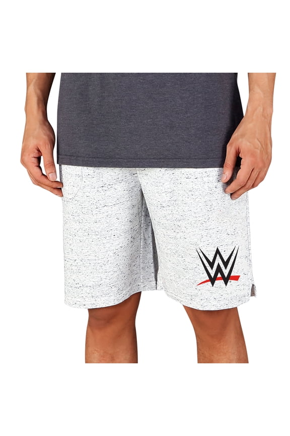 Men's Concepts Sport White/Charcoal WWE Throttle Knit Jam Shorts