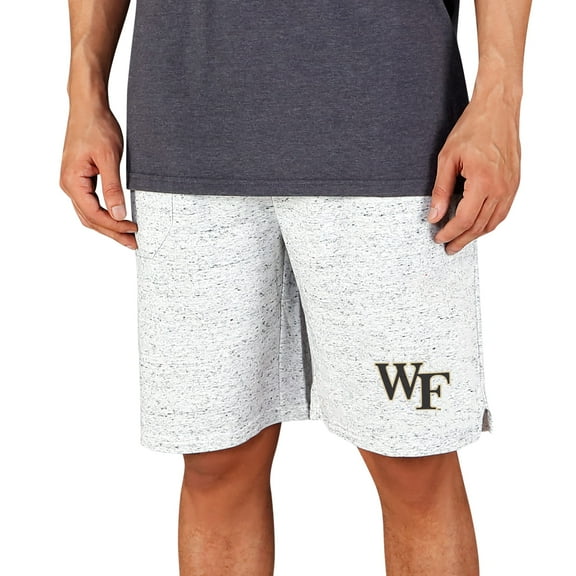Men's Concepts Sport White/Charcoal Wake Forest Demon Deacons Throttle Knit Jam Shorts
