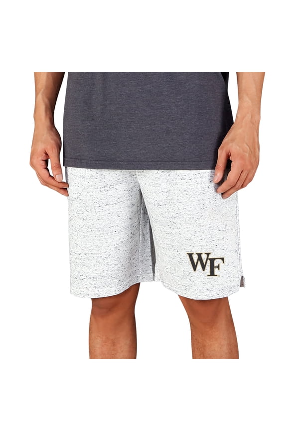 Men's Concepts Sport White/Charcoal Wake Forest Demon Deacons Throttle Knit Jam Shorts
