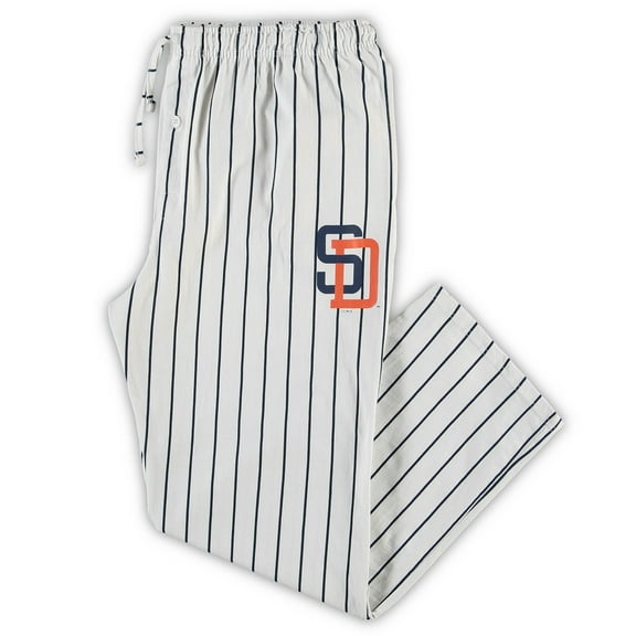 Men's Concepts Sport White/Navy San Diego Padres Big & Tall Pinstripe Sleep Pants