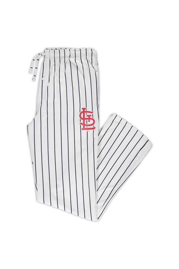 Men's Concepts Sport White/Navy St. Louis Cardinals Big & Tall Pinstripe Sleep Pants