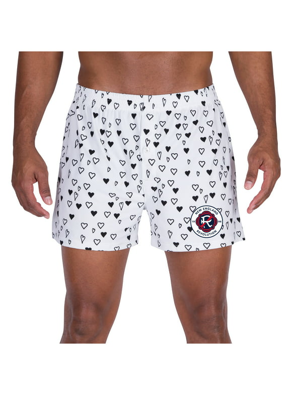 Men's Concepts Sport White New England Revolution Epiphany All Over Print Knit Boxers