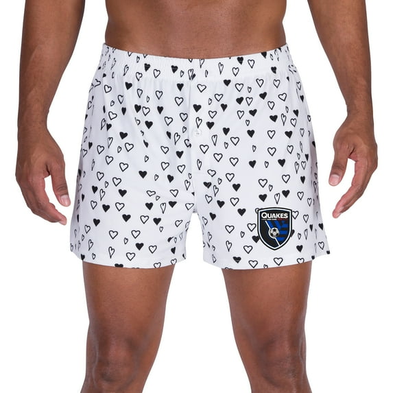 Men's Concepts Sport White San Jose Earthquakes Epiphany All Over Print Knit Boxers