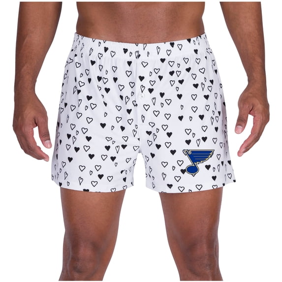 Men's Concepts Sport White St. Louis Blues Epiphany All Over Print Knit Boxers