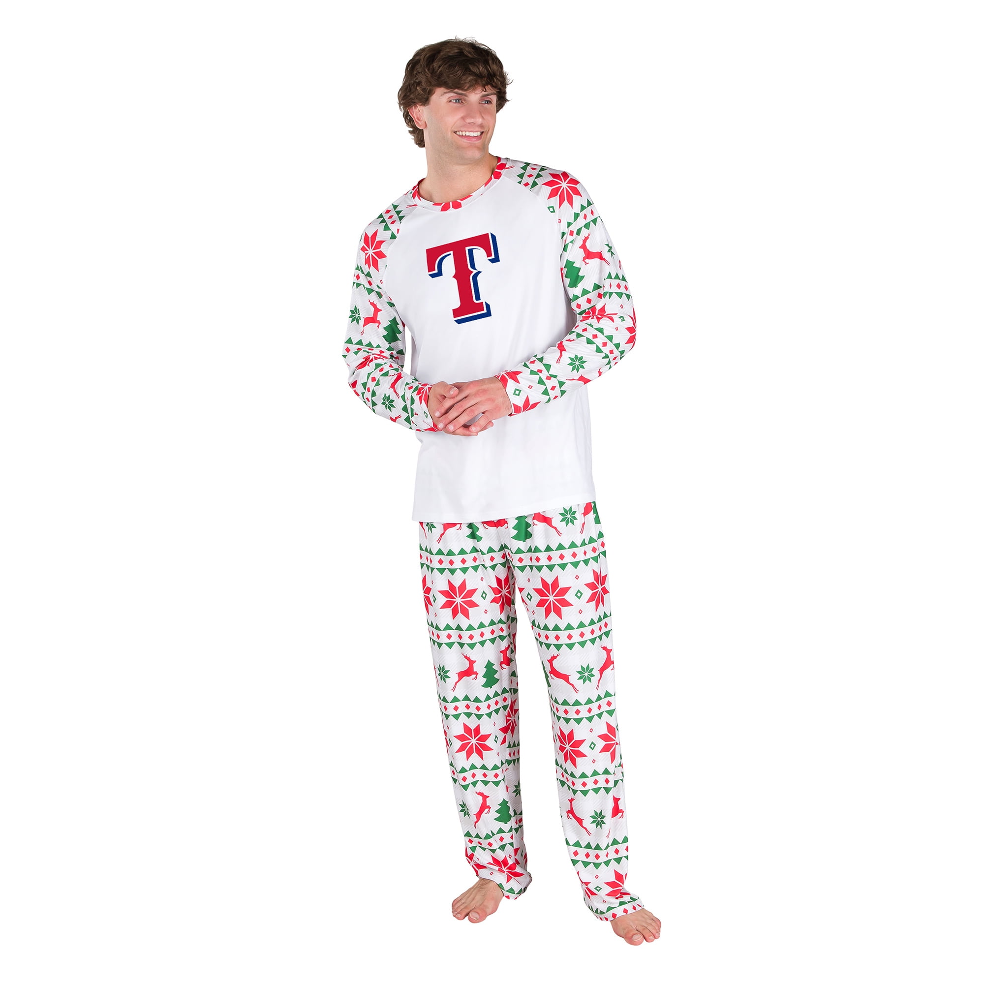 Blank Rangers Top Men's Concepts Sport White Texas Rangers Tidings All-Over Print Knit ...