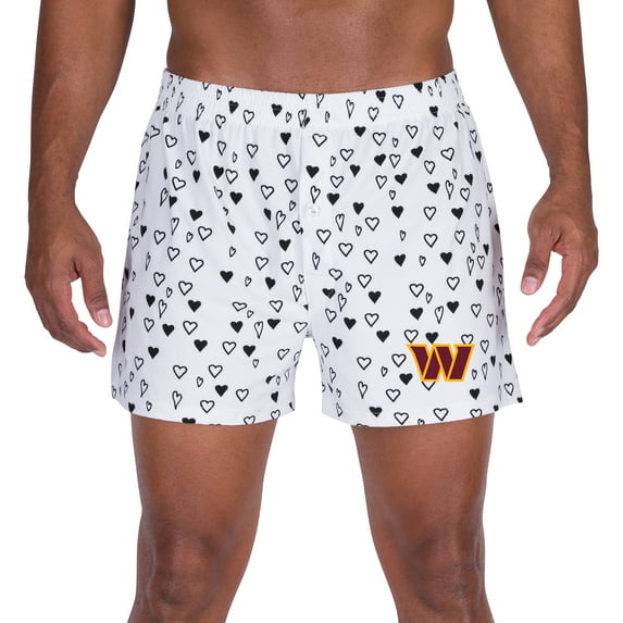 Men's Concepts Sport White Washington Commanders Epiphany Allover Print Boxer Shorts