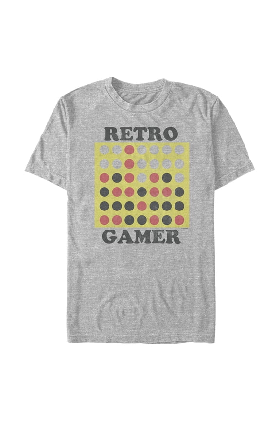 Men's Connect Four Retro Gamer Graphic Tee Athletic Heather Small