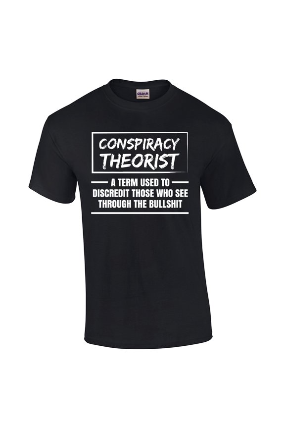 Men's Conspiracy Theorist Those Who See Through the BS Short Sleeve T-shirt-Black-xxxl