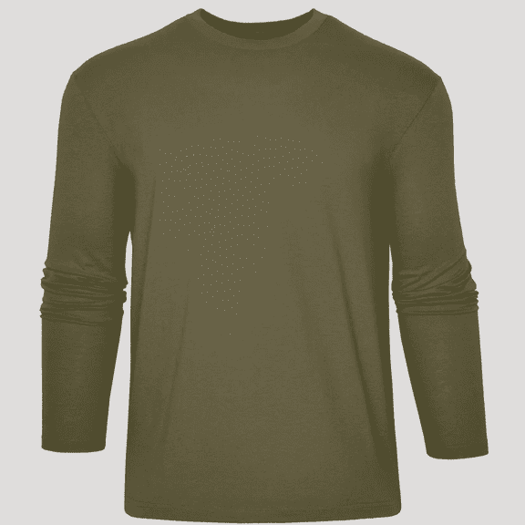 Men's Contemporary Fit Long Sleeve T-Shirt - Olive Green, L