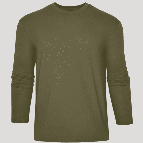 Men's Contemporary Fit Long Sleeve T-Shirt - Olive Green, XL