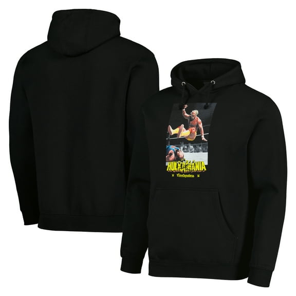 Men's Contenders Clothing Black Hulk Hogan Slam Pullover Hoodie