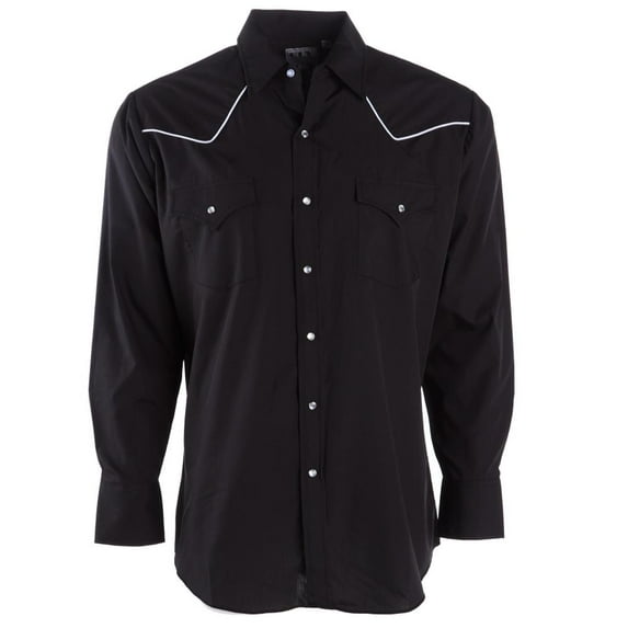Men's Contrasting Piped Yoke Western Shirt - 15202980-89