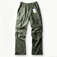 thumbnail image 1 of Men’s Convertible Cargo Pants Relaxed Fit Multi‑Pocket Stretch Wear‑Resistant Commute Trousers 1 Pack S‑L, 1 of 10