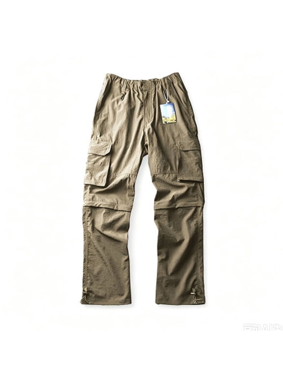 Men’s Convertible Cargo Pants Relaxed Fit Multi‑Pocket Stretch Wear‑Resistant Commute Trousers 1 Pack S‑L