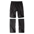 thumbnail image 1 of Men's Convertible Cargo Pants - Removable Legs for Outdoor Activities & Versatile Wear Black S, 1 of 3