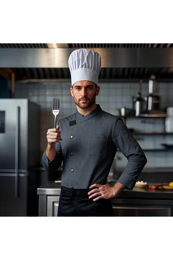 Men's Cook Jacket Unisex Baker Jacket Long Sleeve Short Sleeve Cooking UniformCooking Clothing