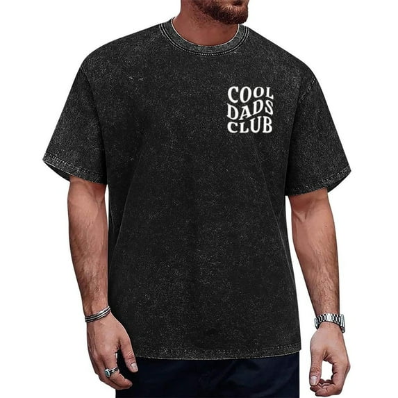 Men's Cool Dads Club Vintage Washed Tee - Soft Relaxed Fit Short Sleeve T-Shirt