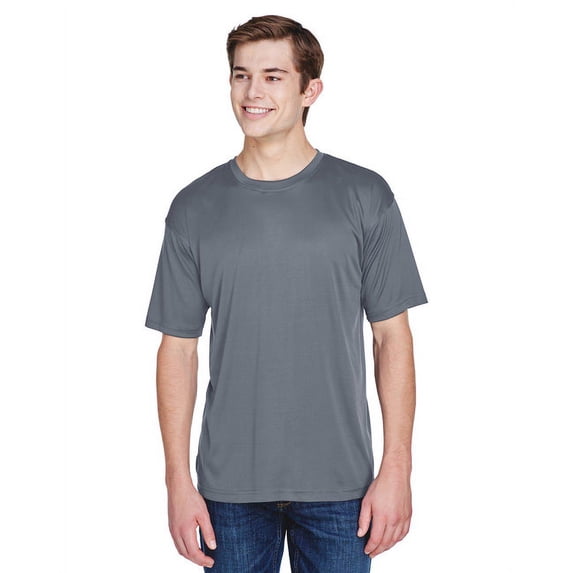 Men's Cool & Dry Basic Performance T-Shirt - CHARCOAL - 4XL