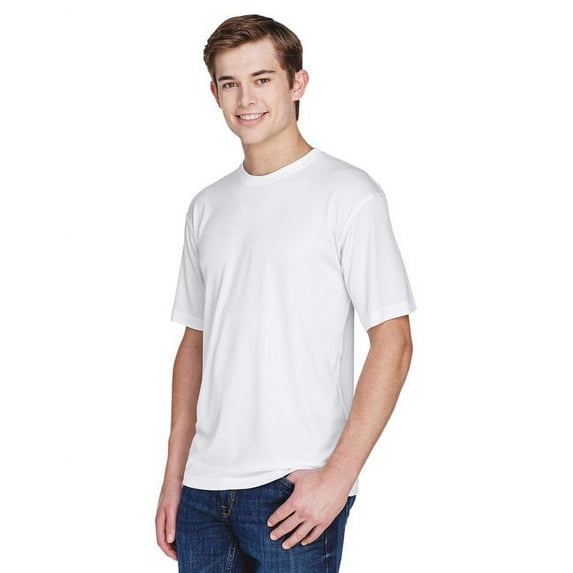 Men's Cool & Dry Basic Performance T-Shirt - WHITE - 5XL