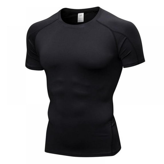 Men's Cool Dry Short Sleeve Compression Shirts, Sports Baselayer T-Shirts Tops, Athletic Workout Shirt