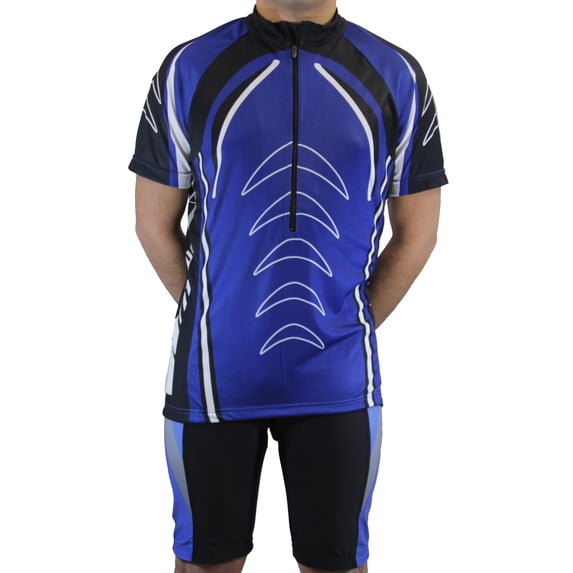 Men's Cool Plus Sublimated Print Race Cut Short-Sleeve Biking Cycling Jersey