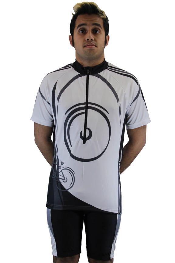 Men's Cool Plus Sublimated Print Race Cut Short-Sleeve Biking Cycling Jersey