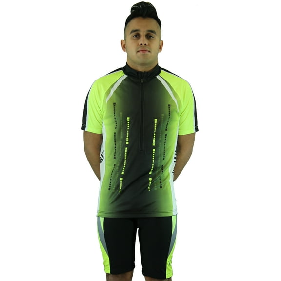 Men's Cool Plus Sublimated Print Race Cut Short-Sleeve Biking Cycling Jersey